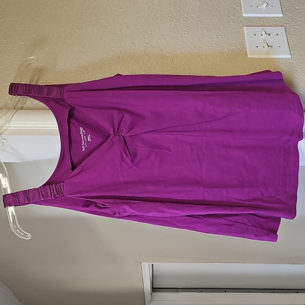 Soft Surroundings Magenta Sleeveless Blouse. Tote 3.
